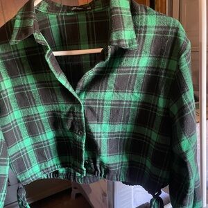 Plaid Cropped Shirt